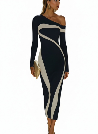 Monochrome Bodycon Dress