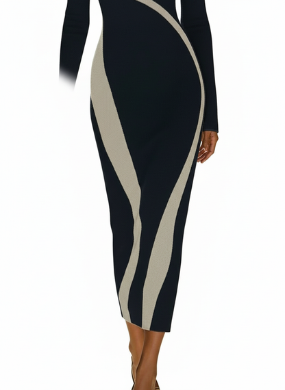Monochrome Bodycon Dress