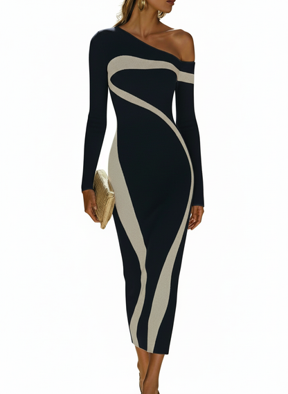 Monochrome Bodycon Dress