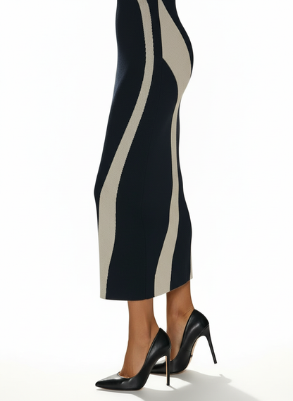 Monochrome Bodycon Dress