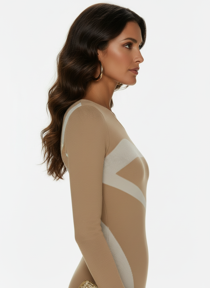 Monochrome Bodycon Dress