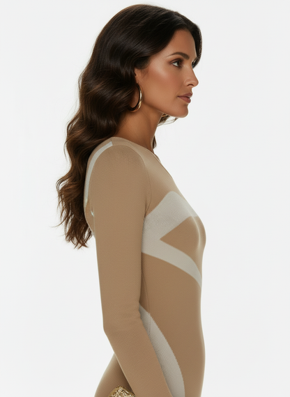 Monochrome Bodycon Dress