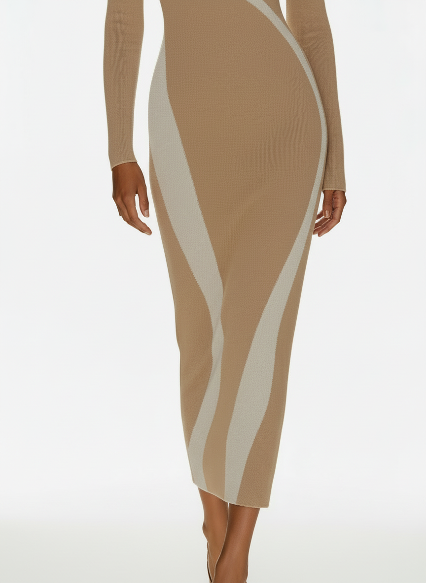 Monochrome Bodycon Dress