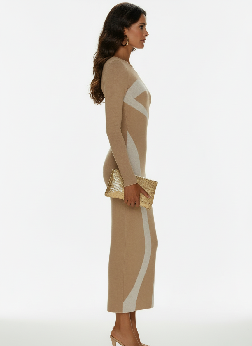 Monochrome Bodycon Dress