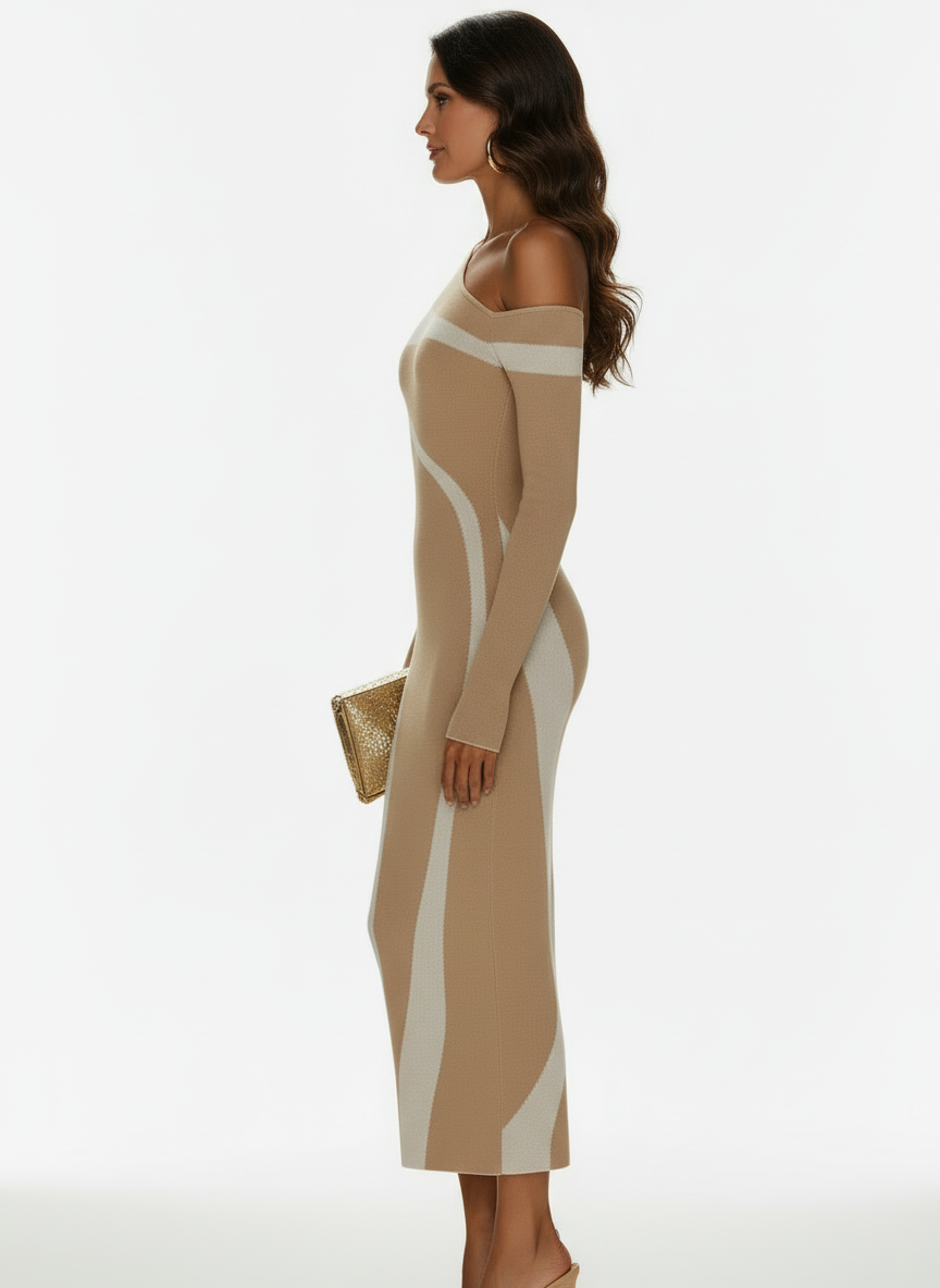 Monochrome Bodycon Dress