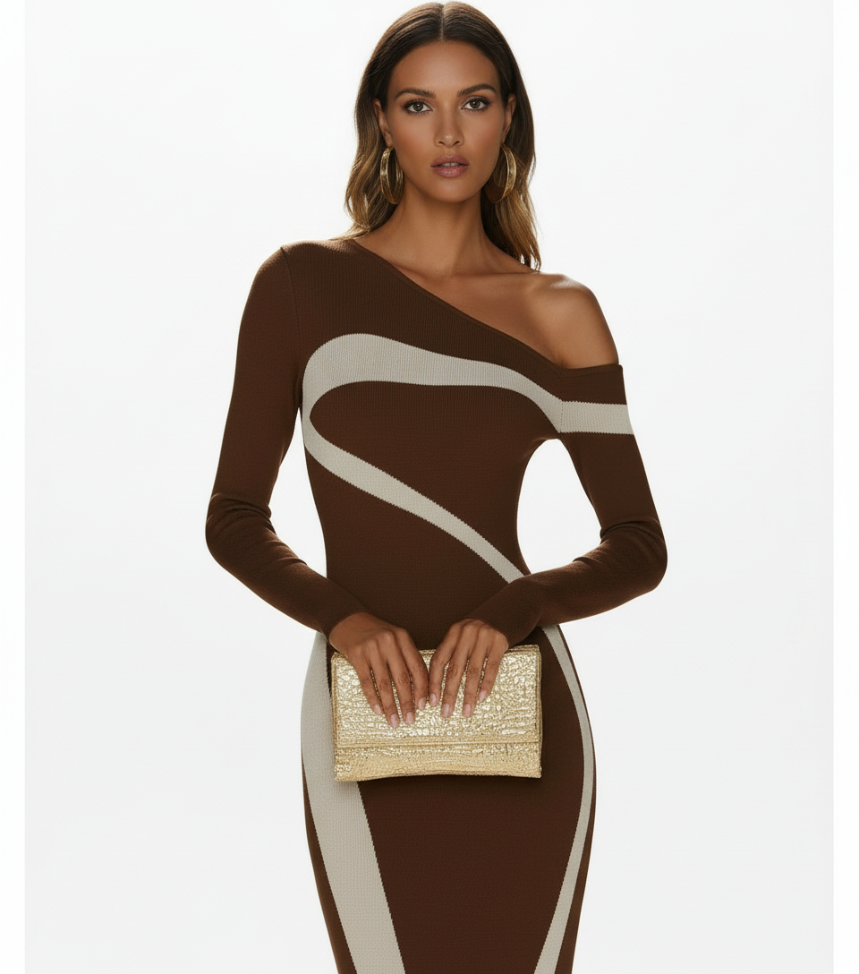 Monochrome Bodycon Dress